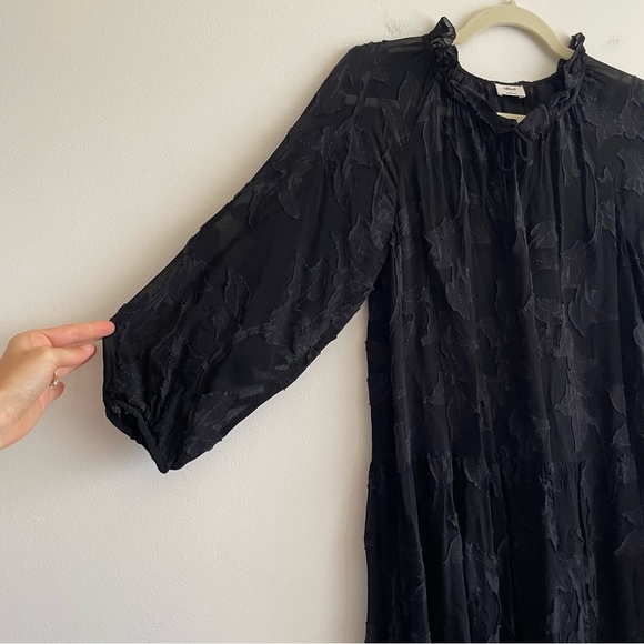 Aritzia Wilfred Dufour Ruffle Dress floral whimsigoth sheer unconventional lace - Picture 6 of 14